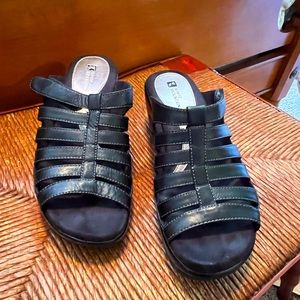 Black platform sandals